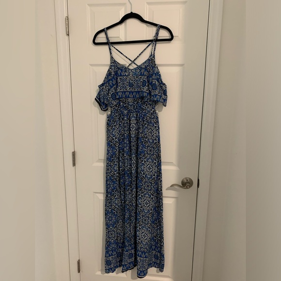 Cold Shoulder Mandala Long Maxi Dress - Picture 7 of 10